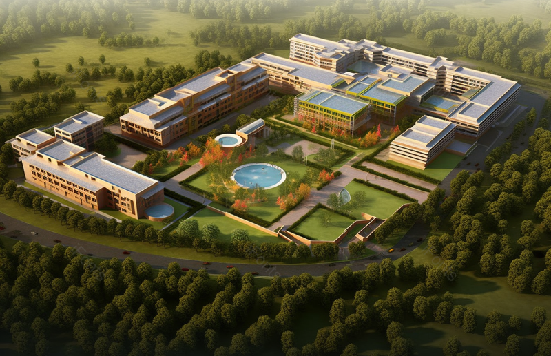 厂房学校高校建筑现代建筑物高楼大厦高空鸟瞰图,高清,摄影图,摄影图片,图片大全,摄影图免费下载